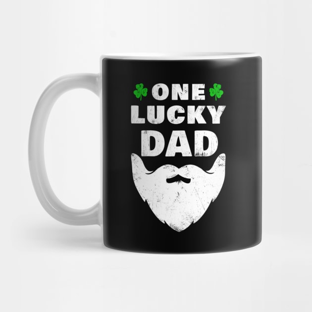 One Lucky Dad Funny St Patrick Day Gift by Yasna